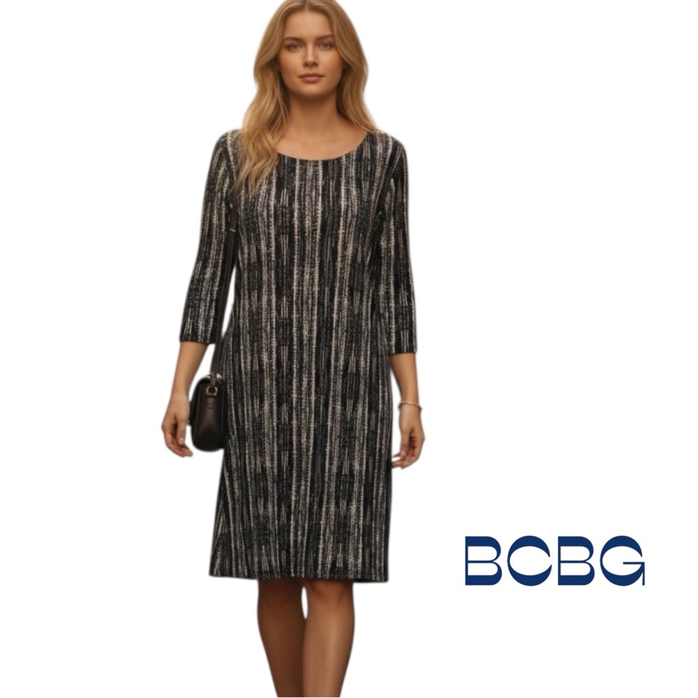 BCBGMaxAzria Multi Colored Shift Dress NWOT Size M